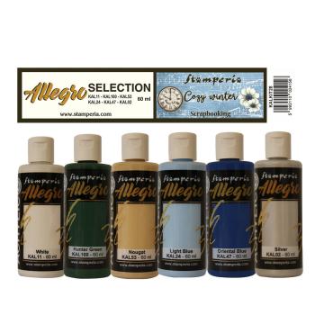 Stamperia Allegro Paint Kit  " Romantic Cozy Winter" 6x60 ml - Acrylfarbe