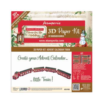 Stamperia - 3D Paper Kit " Romantic Home for the Holidays " 12x12" Paper Kit- Cardstock