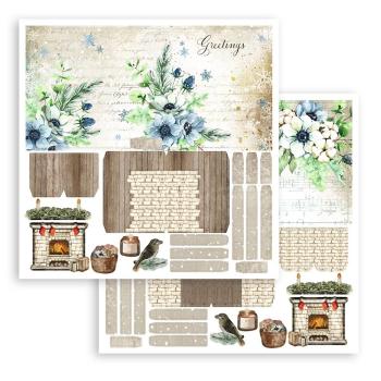 Stamperia - Pop Up Kit - " Romantic Cozy Winter " 12x12" Paper Pack - Cardstock