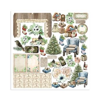 Stamperia - Pop Up Kit - " Romantic Cozy Winter " 12x12" Paper Pack - Cardstock