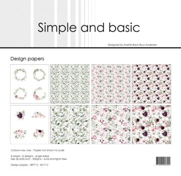 Simple and Basic "Beautiful Roses " Paper Pack 12x12 Inch
