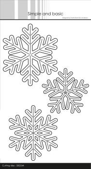 Simple and Basic - Dies - " XL Snowflakes " - Stanze
