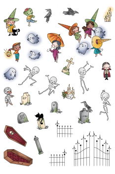 LDRS-Creative - Clear Stamps - Graveyard Ghouls  - Stempel