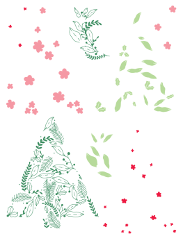 LDRS-Creative - Clear Stamps - Holiday Floral  - Stempel
