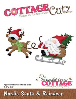 Scrapping Cottage - Dies - Nordic Santa & Reindeer - Stanze