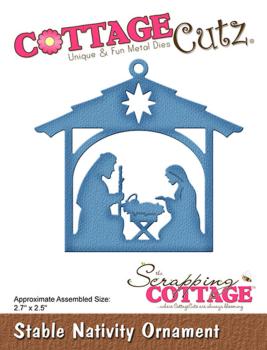 Scrapping Cottage - Dies - Stable Nativity Ornament - Stanze