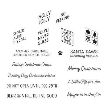 Spellbinders - Stempelset - "Santa Paws Sentiments" - Silikonstempel