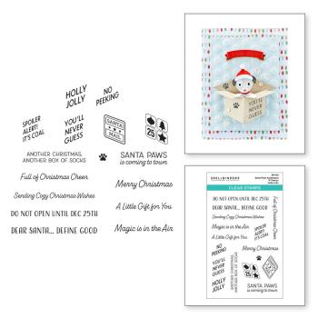 Spellbinders - Stempelset - "Santa Paws Sentiments" - Silikonstempel