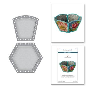 Spellbinders Box Die "Vintage Handcrafted Hexagon Base and Side Bowl Deep"