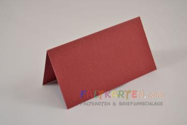 Tischkarte - Platzkarte 9 x 5 cm 240g/m² in bordeaux-rot