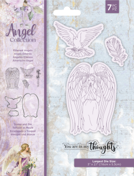 Crafters Companion - Stamp & Dies -Ethereal Angels - Stempel & Stanze 