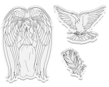 Crafters Companion - Stamp & Dies -Ethereal Angels - Stempel & Stanze 