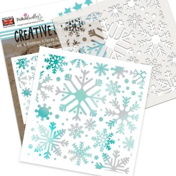 Polkadoodles  -Stencil - " Beautiful Snowflake  " - Schablone 
