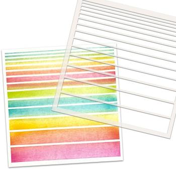 Polkadoodles  -Stencil - " Grauated Stripe  " - Schablone 