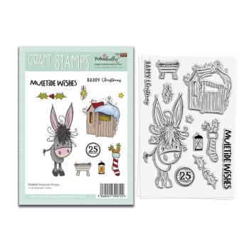 Polkadoodles  -Stempel - " Muletide Wishes " - Clear Stamp-Set