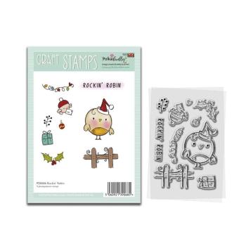 Polkadoodles  -Stempel - " Rockin Robin  " - Clear Stamp-Set