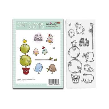 Polkadoodles  -Stempel - " Tweetest Christmas " - Clear Stamp-Set