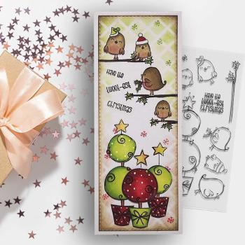 Polkadoodles  -Stempel - " Tweetest Christmas " - Clear Stamp-Set