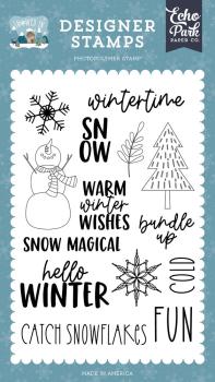 Echo Park - Clear Stamp - " Snow Magical " - Stempelset