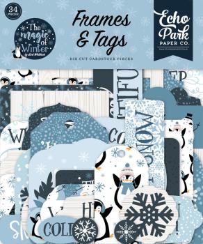 Echo Park - Ephemera Frames & Tags - "The Magic Of Winter" - Stanzteile & Anhänger 
