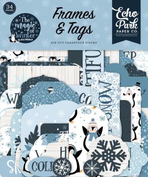 Echo Park -   Ephemera Frames & Tags - "The Magic Of Winter" - Stanzteile & Anhänger 