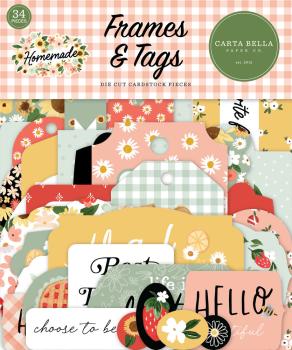 Carta Bella - Ephemera Frames & Tags - "Homemade" - Stanzteile & Anhänger 
