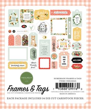 Carta Bella - Ephemera Frames & Tags - "Homemade" - Stanzteile & Anhänger 