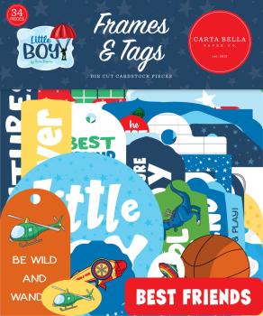 Carta Bella - Ephemera Frames & Tags - "Little Boy " - Stanzteile & Anhänger 