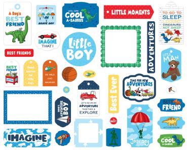 Carta Bella - Ephemera Frames & Tags - "Little Boy " - Stanzteile & Anhänger 