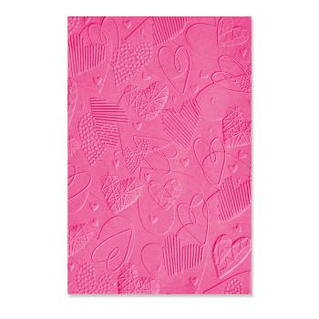 Sizzix 3D Embossing Folder Mark Making Hearts - 3D Prägefolder