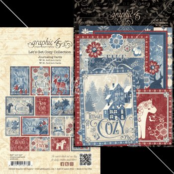 Graphic 45 "Let´s Get Cozy " Ephemera - Stanzteile & Journaling Cards
