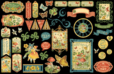 Graphic 45 "Little Things" Ephemera - Stanzteile