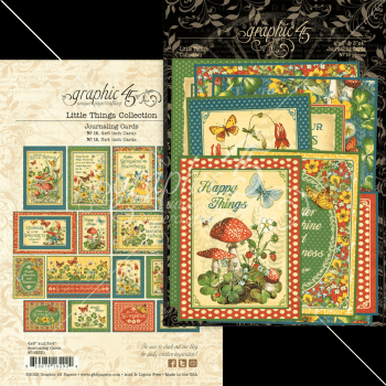Graphic 45 "Little Things " Ephemera - Stanzteile & Journaling Cards