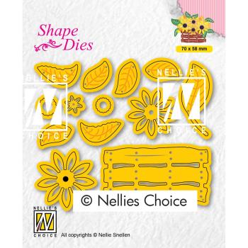 Nellie Snellen - Shape Dies - " Easter Build-Up Die Flower Basket " - Stanze