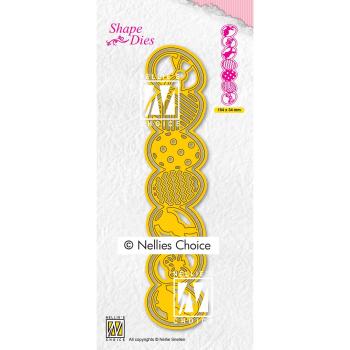 Nellie Snellen - Shape Dies - "  Easter-Egg Border " - Stanze