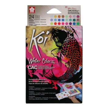 Sakura - Koi Aquarell Sketchbox - 24 metallic reflex pearl - Aquarellkasten 