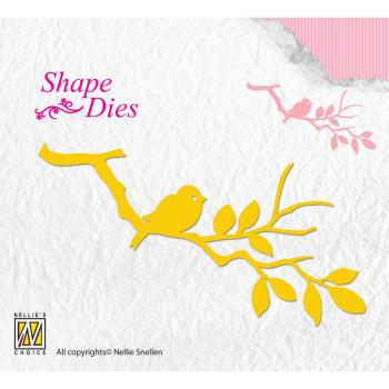 Nellie's Choice - Shape Dies - "  Birdie on Branch " - Stanze