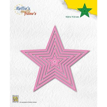Nellie Snellen - Multiframe Dies - " 5-Point Stars " - Stanze
