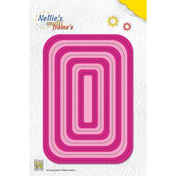 Nellie's Choice - Multiframe Dies - "  Straight Dotted Rectangle " - Stanze