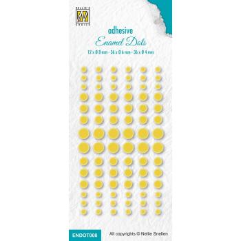 Nellie Snellen - Enamel Dots - " Yellow " - Klebesteine
