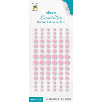 Nellie Snellen - Enamel Dots - " Baby Pink " - Klebesteine