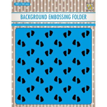 Nellie Snellen - Background Embossing Folder - " Baby Feet-2 " - Prägefolder