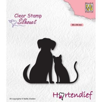 Nellie's Choice - Silhouet Clear Stamp - " My Friends " - Stempel