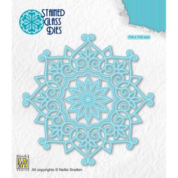 Nellie Snellen - Stained Glass Dies - " Mandala Hearts " - Stanze