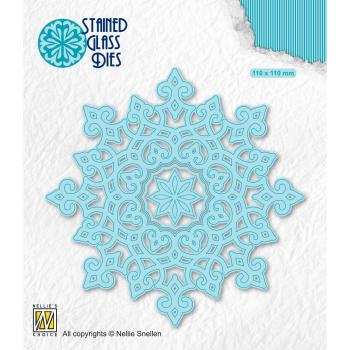 Nellie Snellen - Stained Glass Dies - "  Mandala French Lily " - Stanze