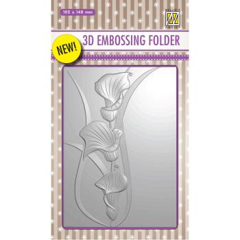 Nellie's Choice - 3D Embossing Folder - "  Arums " - Prägefolder
