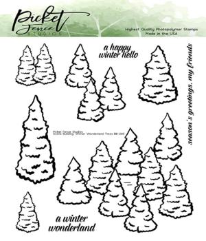 Picket Fence Studios - Clear Stamp - "Winter Wonderland Trees" Stempel 