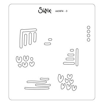 Sizzix Layered Stencil - Abstract Marks - Schablone