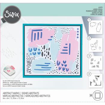 Sizzix Layered Stencil - Abstract Marks - Schablone