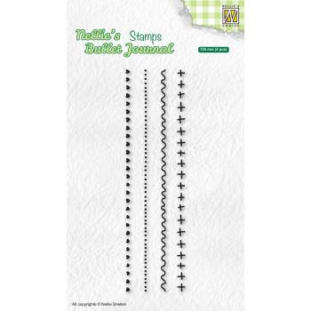 Nellie's Choice - Bullet Journal Clear Stamp - " Set of Borders 3 " - Stempel
